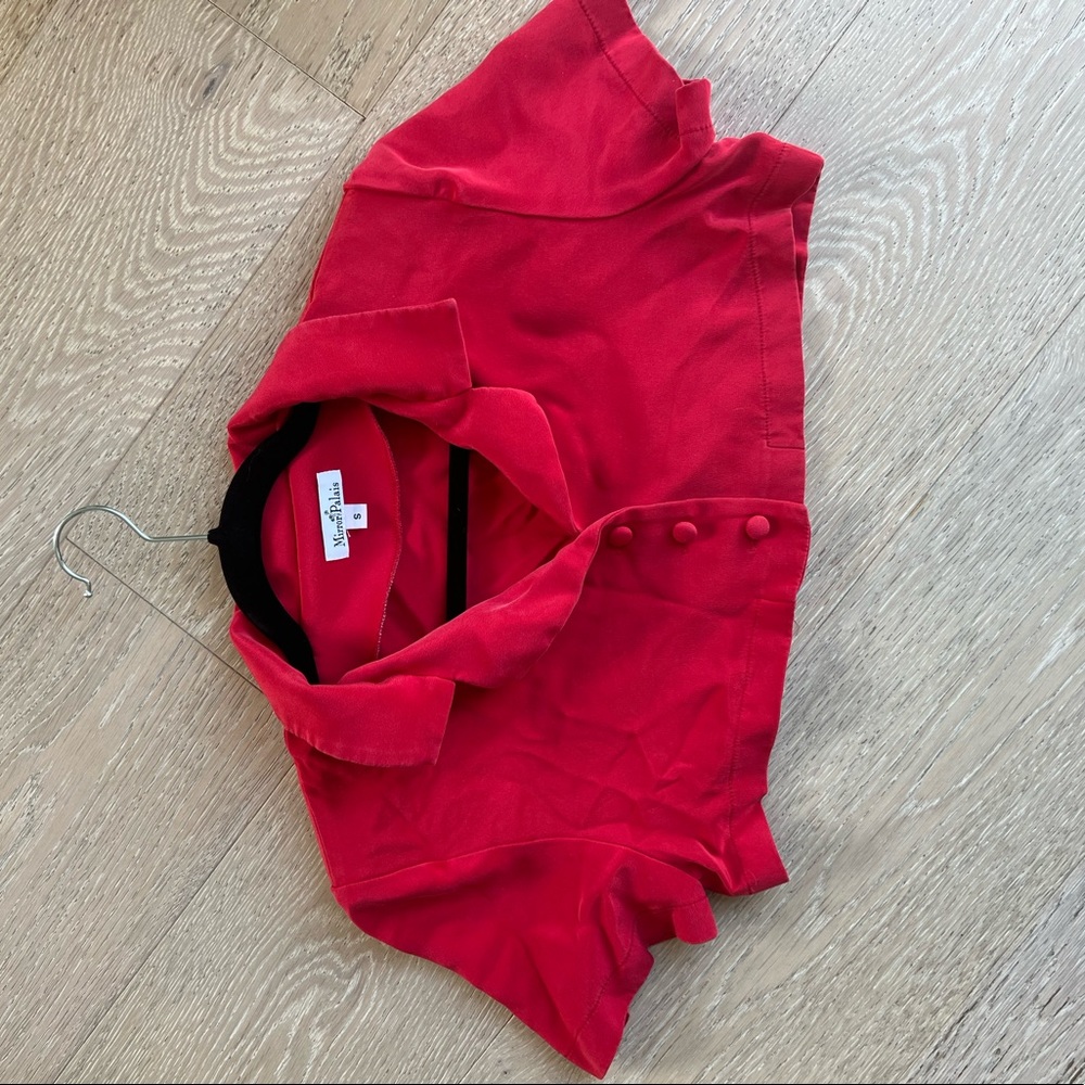 Red Mirror Palais Collard Crop Size Small